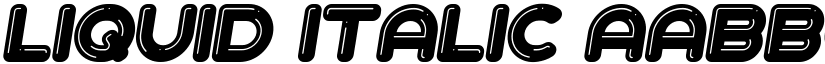 Liquid Italic font