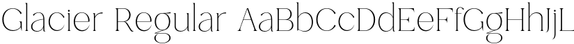 Glacier Regular font