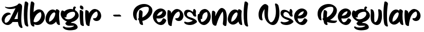 Albagir - Personal Use Regular font