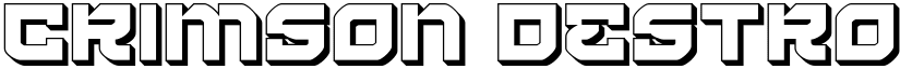 Crimson Destroyer 3D Regular font