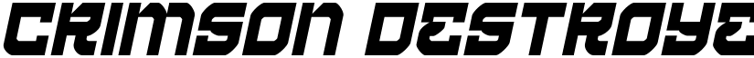 Crimson Destroyer Condensed It Condensed Italic font