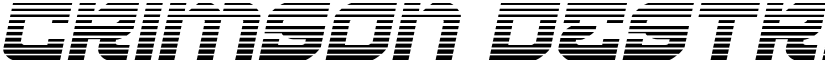Crimson Destroyer Gradient Ita Italic font