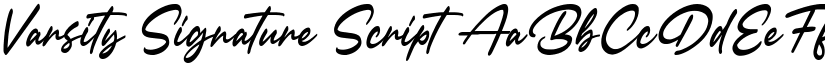 Varsity Signature Script font