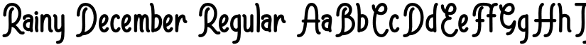 Rainy December Regular font