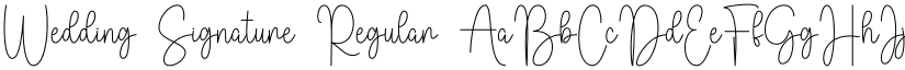 Wedding Signature Regular font