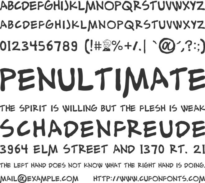 Alex Toth font preview
