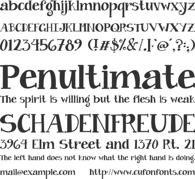 Janda Curlygirl Chunky font preview