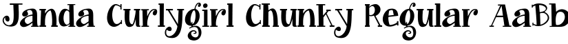 Janda Curlygirl Chunky Regular font
