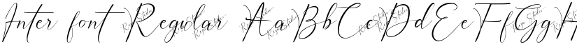 Inter font Regular font
