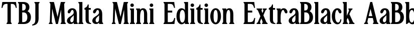 TBJ Malta Mini Edition ExtraBlack (Variable) font