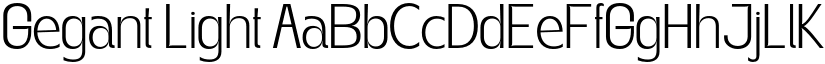 Gegant Light font