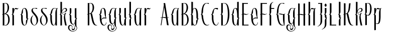 Brossaky Regular font