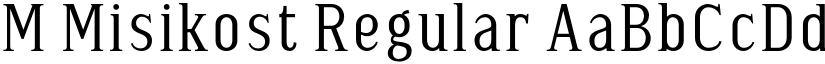 M Misikost Regular font