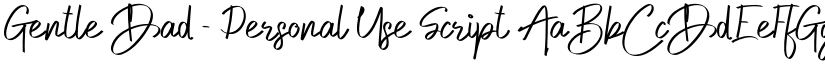 Gentle Dad - Personal Use Script font
