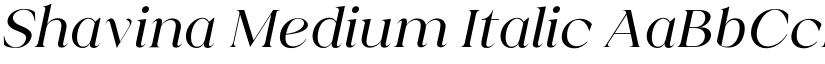 Shavina Medium Italic font