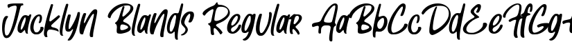 Jacklyn Blands Regular font