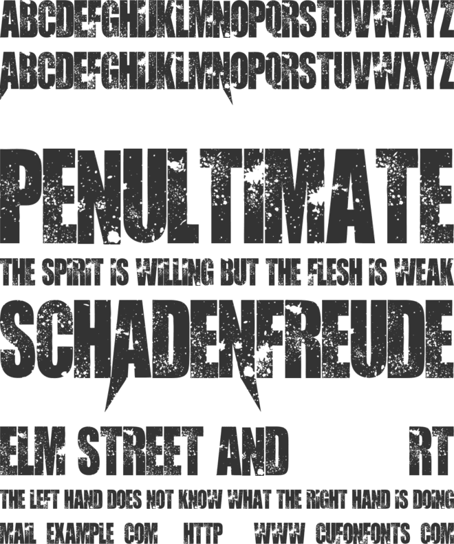 AbandoN font preview