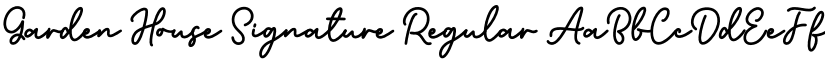 Garden House Signature Regular font