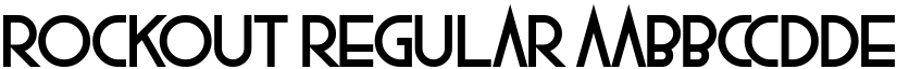 Rockout Regular font