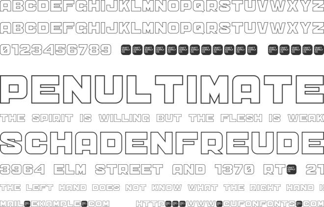 CS Sandreas font preview