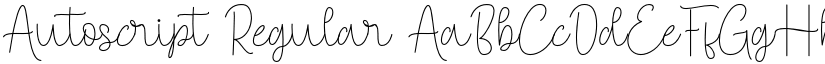 Autoscript Regular font