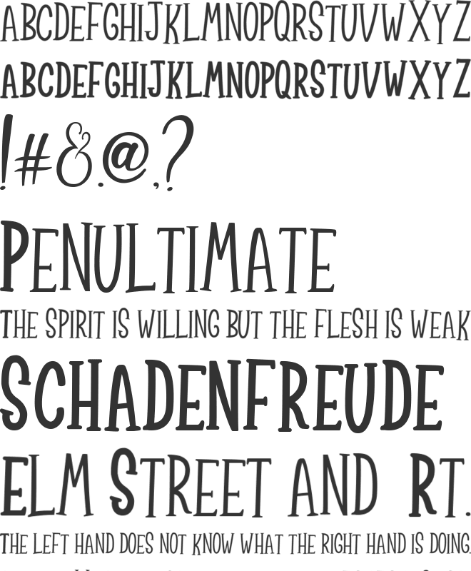 Wellington font preview