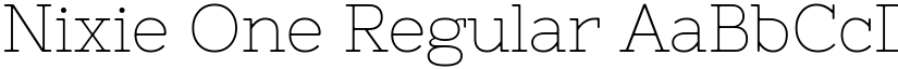 Nixie One Regular font