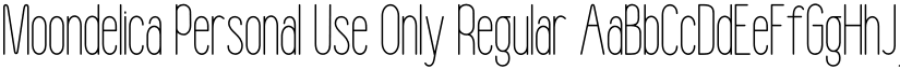Moondelica Personal Use Only Regular font