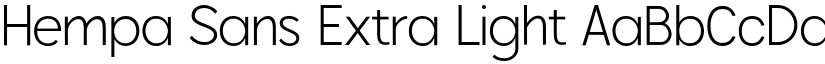 Hempa Sans Extra Light font