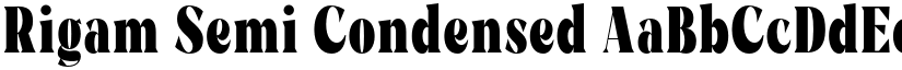 Rigam Semi Condensed font