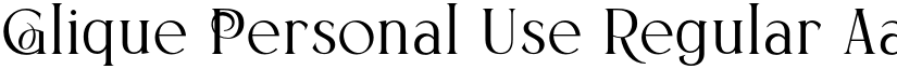 Glique Personal Use Regular font