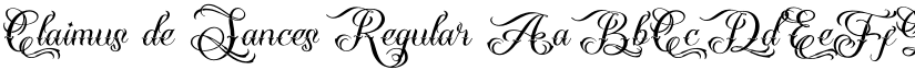 Claimus de Sances Regular font