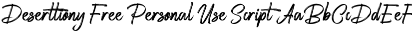 Deserttiony Free Personal Use Script font