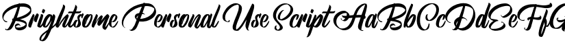 Brightsome Personal Use Script font