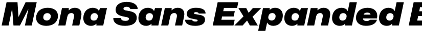 Mona Sans Expanded Black Italic font