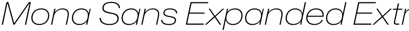 Mona Sans Expanded ExtraLight Italic font