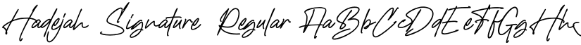 Hadejah Signature Regular font