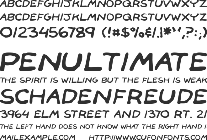 Face Front font preview