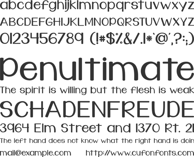 KG Dark Side font preview