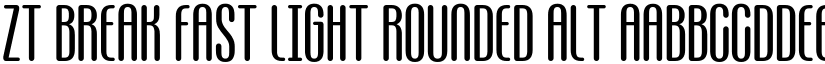 ZT Break Fast Light Rounded Alt font