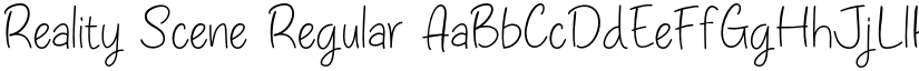 Reality Scene Regular font