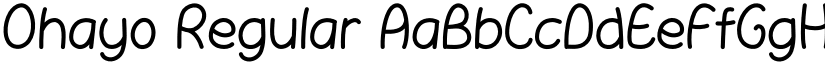 Ohayo Regular font