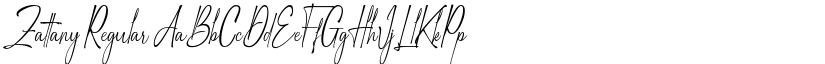 Zattany Regular font
