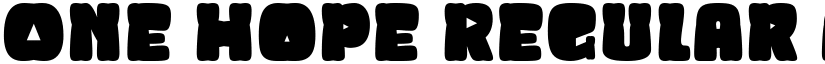 One Hope Regular font