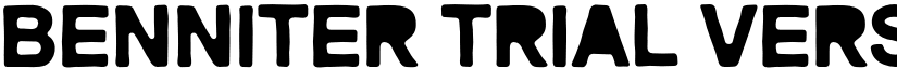 Benniter Trial Version Regular font