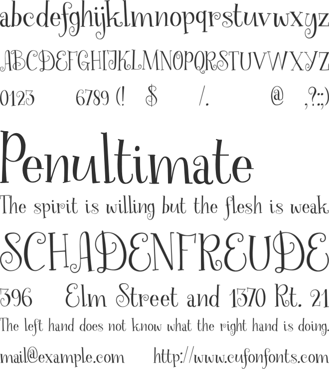 Spinnenkop DEMO font preview