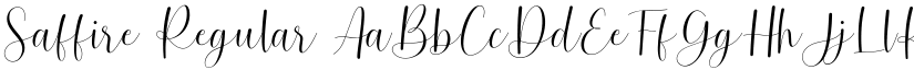 Saffire Regular font