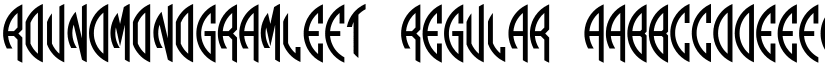 Round_Monogram_Left Regular font