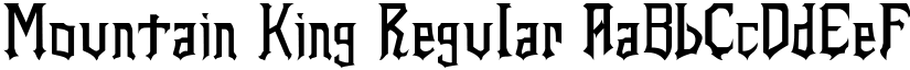 Mountain King Regular font