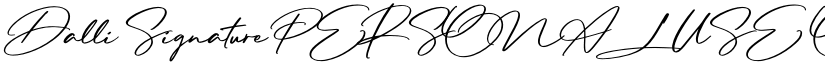 Dalli Signature PERSONAL USE ON font download